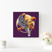 宇宙飛行士の広場壁時計 スクエア壁時計 (ホーム)