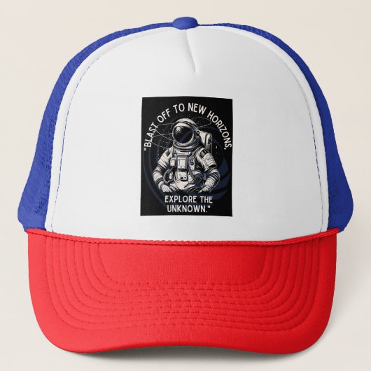宇宙飛行士の引用文、新しい地平線に爆発 キャップ (正面)