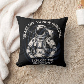 宇宙飛行士の引用文、新しい地平線に爆発 クッション (ブランケット)