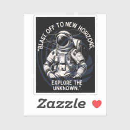 宇宙飛行士の引用文、新しい地平線に爆発 シール