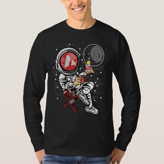 宇宙飛行士の引退アバランシェAvaxコインへ Tシャツ (正面)