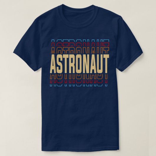 宇宙飛行士の役職ヴィンテージ Tシャツ (デザイン正面)