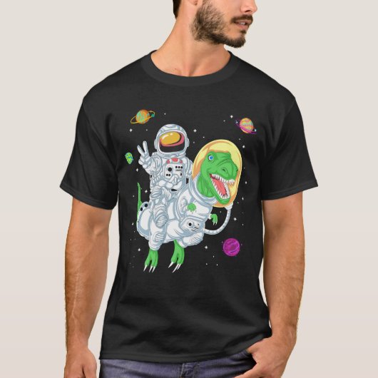 宇宙飛行士の恐竜 Tシャツ (正面)