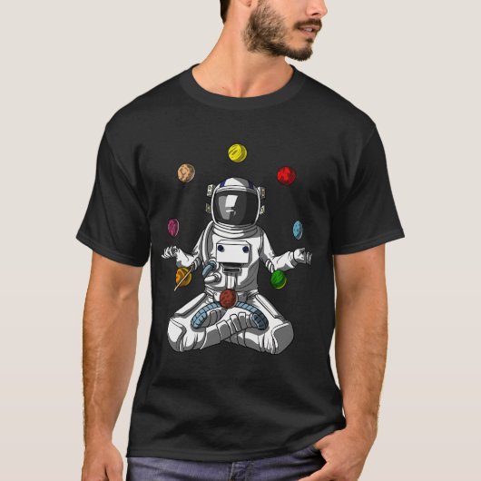 宇宙飛行士の惑星ジャグリング Tシャツ (正面)