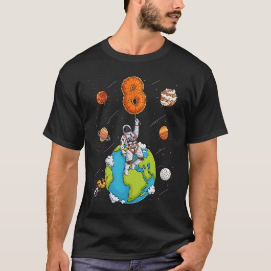 宇宙飛行士の惑星宇宙8 8歳8番目のバード Tシャツ (正面)