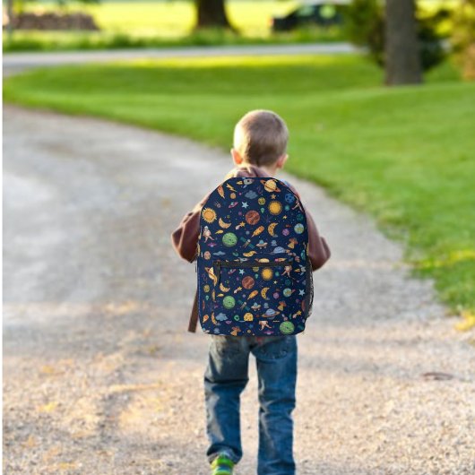 宇宙飛行士の惑星宇宙、新学期キッズ プリントバックパック