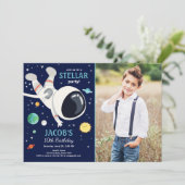 宇宙飛行士の惑星銀河系少年誕生日 招待状 (スタンド正面)