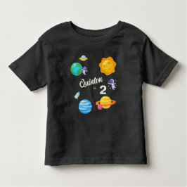宇宙飛行士の惑星2nd誕生日 トドラーTシャツ