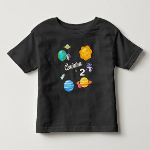 宇宙飛行士の惑星2nd誕生日 トドラーTシャツ
