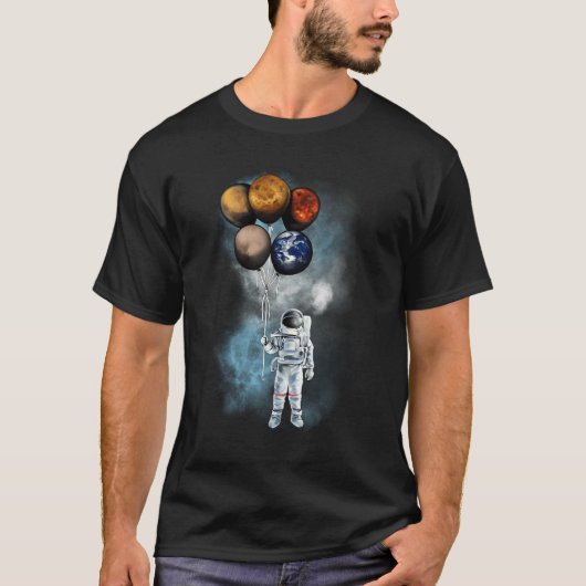 宇宙飛行士の旅宇宙惑星ロング Tシャツ (正面)