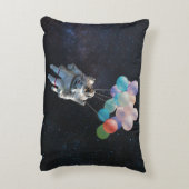 宇宙飛行士の星と宇宙のカラフル風船 アクセントクッション (裏面(縦))