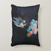 宇宙飛行士の星と宇宙のカラフル風船 アクセントクッション (正面(垂直))