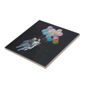 宇宙飛行士の星と宇宙のカラフル風船 タイル (側面)