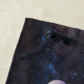 宇宙飛行士の星と宇宙のカラフル風船 ビーチタオル (インサイチュ)