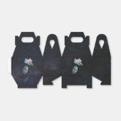 宇宙飛行士の星と宇宙のカラフル風船 フェイバーボックス (折り畳みなし)