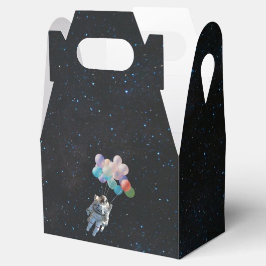 宇宙飛行士の星と宇宙のカラフル風船 フェイバーボックス (オープン)