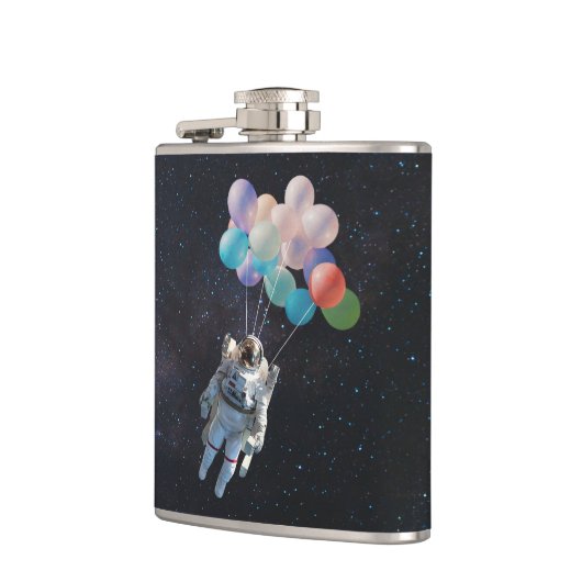 宇宙飛行士の星と宇宙のカラフル風船 フラスク (左)