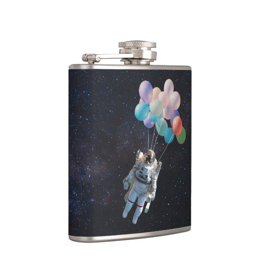 宇宙飛行士の星と宇宙のカラフル風船 フラスク (右)