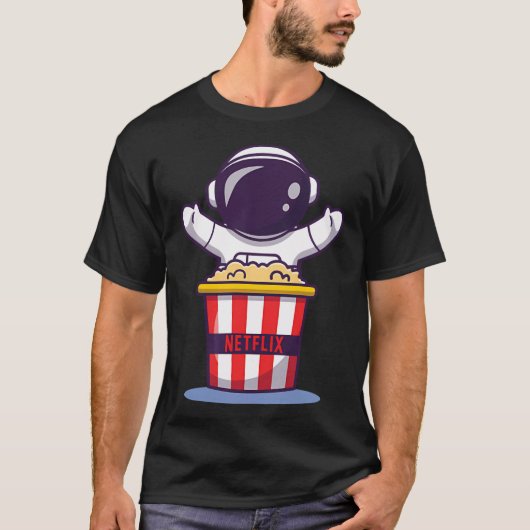 宇宙飛行士の映画愛好家 Tシャツ (正面)