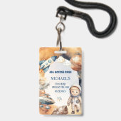 宇宙飛行士の最初の太陽一周記念IDカード バッジ (Front with Lanyard)