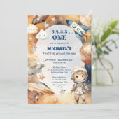 宇宙飛行士の最初の太陽一周誕生日 招待状 (スタンド正面)