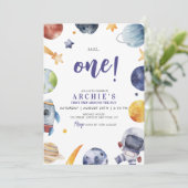 宇宙飛行士の最初の太陽一周誕生日 招待状 (スタンド正面)