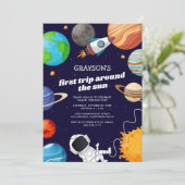 宇宙飛行士の最初の誕生日パーティー 招待状 (スタンド正面)