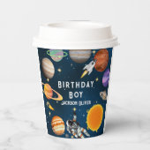 宇宙飛行士の最初の誕生日パーティー 紙コップ (裏面)
