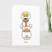 宇宙飛行士の格好をしたキリン カード (裏面)