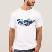 宇宙飛行士の水泳 Tシャツ (正面)