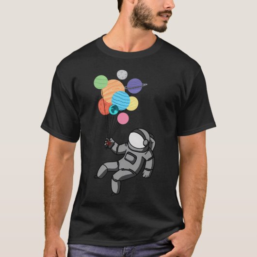 宇宙飛行士の浮遠くに動 Tシャツ (正面)