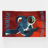 宇宙飛行士の火星探査と宇宙旅行のバケーション 横断幕 (横)