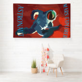 宇宙飛行士の火星探査と宇宙旅行のバケーション 横断幕 (インサイチュ)