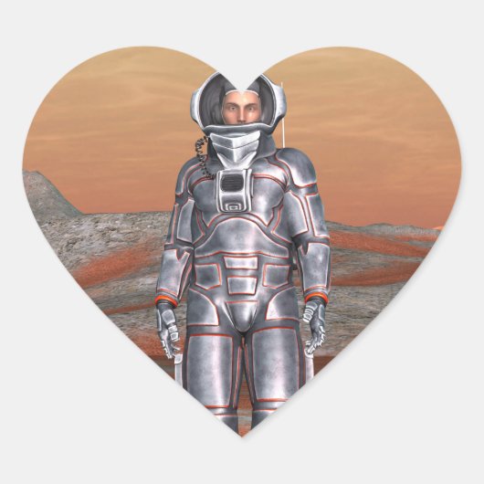 宇宙飛行士の火星-宇宙探査機エイリアン惑星 ハートシール (正面)