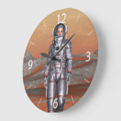 宇宙飛行士の火星-宇宙探査機エイリアン惑星 ラージ壁時計 (傾斜)