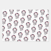 宇宙飛行士の猫が宇宙に登場|過去記事 ラッピングペーパーシート (正面)