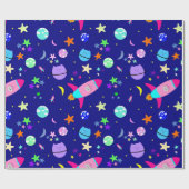 宇宙飛行士の猫の宇宙船銀河系 ラッピングペーパー (フラット)