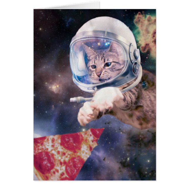 宇宙飛行士の猫の狩りピザのスライス (正面)