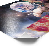 宇宙飛行士の猫の狩りピザのスライス フォトプリント (角)