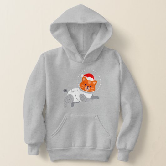 宇宙飛行士の猫の醜いクリスマスサンタ (レイダウン)