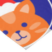 宇宙飛行士の猫の醜いクリスマスサンタ テーブルクロス (アングル)