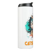 宇宙飛行士の猫または宇宙猫 タンブラー (回転左)