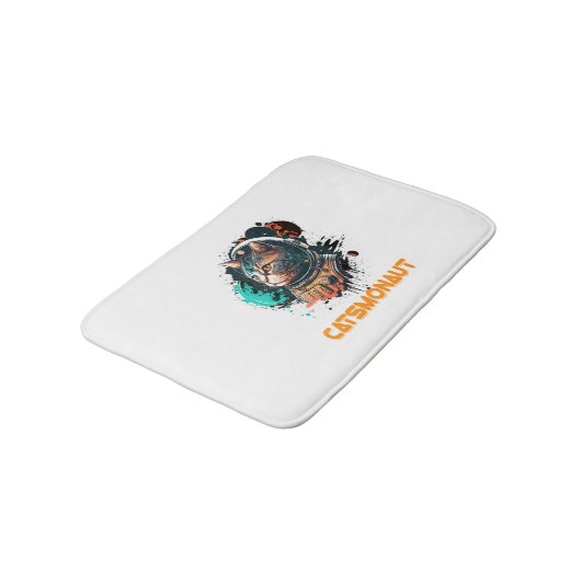 宇宙飛行士の猫または宇宙猫 バスマット (アングル)