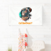 宇宙飛行士の猫または宇宙猫 横断幕 (インサイチュ)