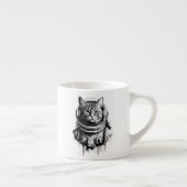 宇宙飛行士の猫インクアート エスプレッソカップ (右)