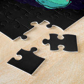 宇宙飛行士の猫カラフル ジグソーパズル (側面)