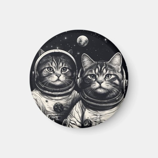 宇宙飛行士の猫マグネット マグネット (正面)