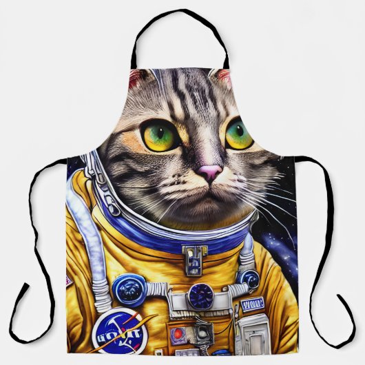 宇宙飛行士の猫作品 エプロン (正面)