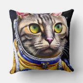 宇宙飛行士の猫作品 クッション (裏面)