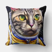 宇宙飛行士の猫作品 クッション (正面)